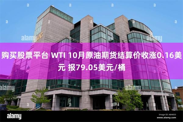 购买股票平台 WTI 10月原油期货结算价收涨0.16美元 报79.05美元/桶