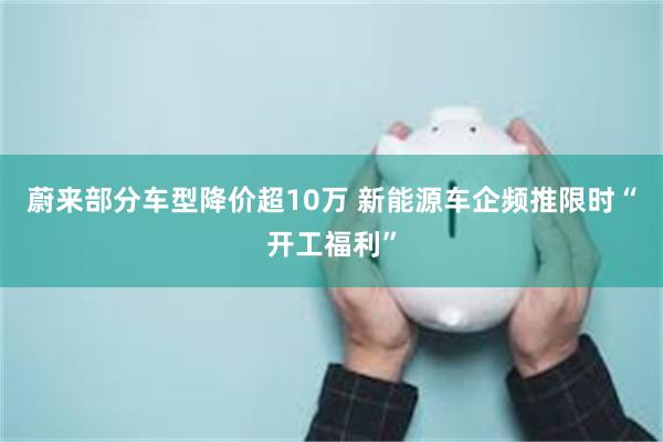 蔚来部分车型降价超10万 新能源车企频推限时“开工福利”