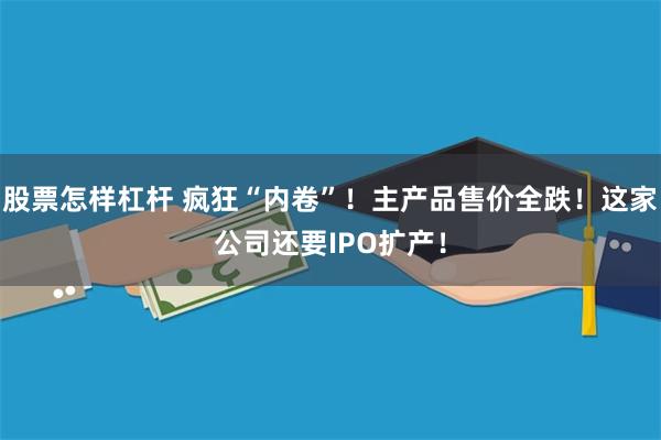 股票怎样杠杆 疯狂“内卷”！主产品售价全跌！这家公司还要IPO扩产！