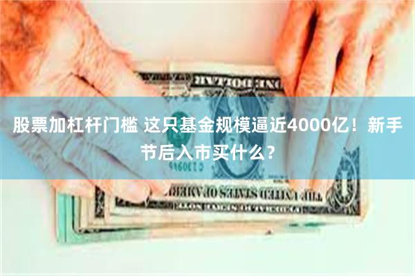 股票加杠杆门槛 这只基金规模逼近4000亿！新手节后入市买什么？