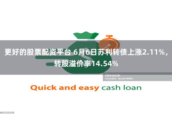 更好的股票配资平台 6月6日苏利转债上涨2.11%,转股溢价率14.54%